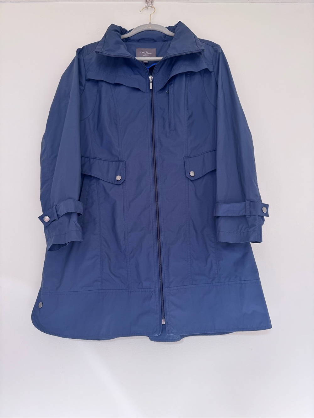 Cole Haan Navy Blue Rain Coat